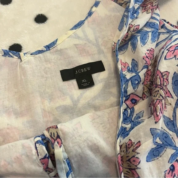 J. Crew Floral Top Women’s Size XL - Picture 5 of 8